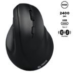 Mouse Inalámbrico Teros TE-5169N, 2.4G+Bluetooth, 2400 DPI, USB, Color Negro