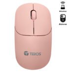Mouse óptico inalámbrico TEROS TE-1218S, 1000 DPI, receptor USB, 3 botones