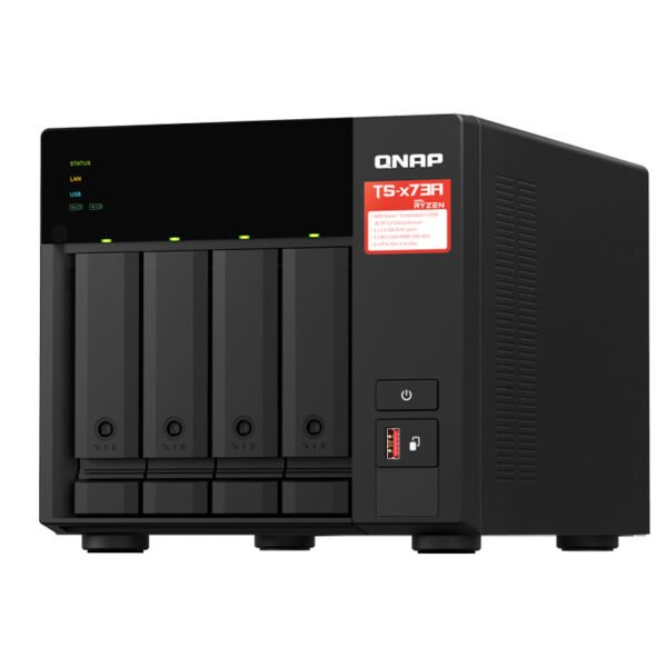 Servidor NAS QNAP TS-473A, AMD Ryzen V1500B/2.2GHz, 8GB DDR4 SODIMM, Bahias: 4 x 3.5” SATA