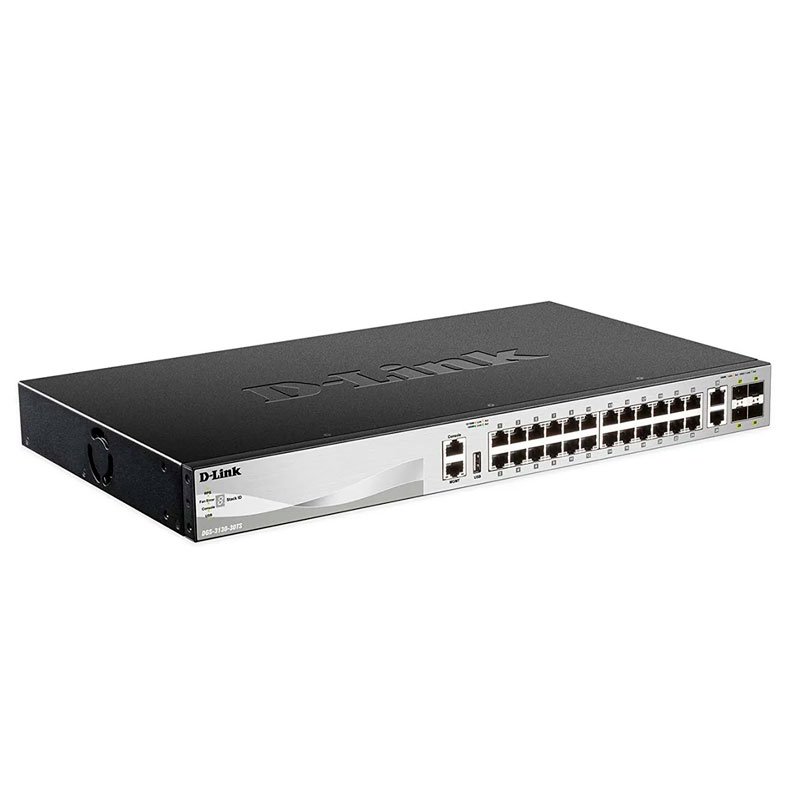 Switch D-Link DGS-3130-30TS, Administrable, Apilable de capa 3.