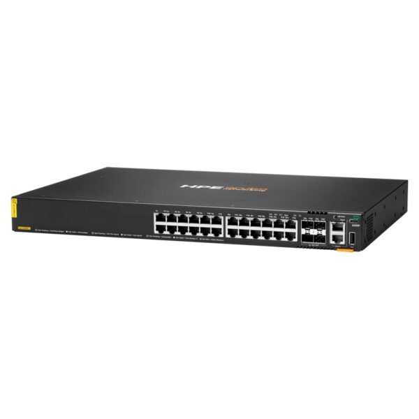 Switch HPE Aruba Networking CX 6200F 24G Class-4 PoE 4SFP+, Capacidad PoE: 370W