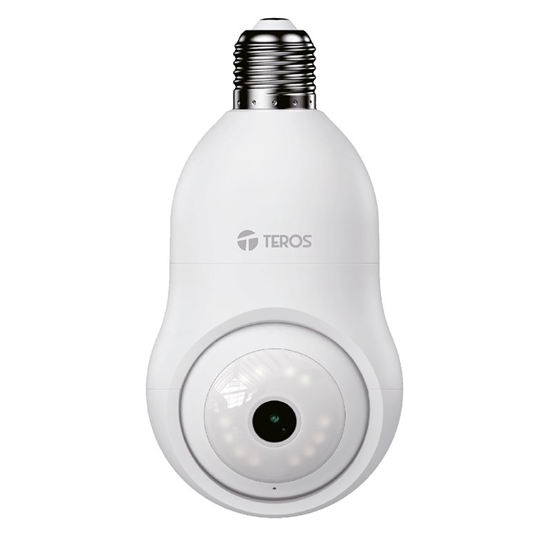 Cámara foco inteligente TEROS TE-90604W, socket E27, 3 MP, luz LED 5W, Wi-Fi