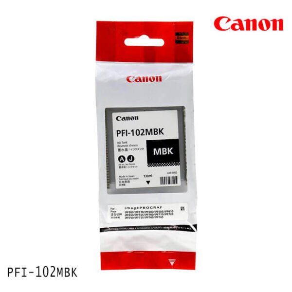 Cartucho de Tinta Canon PFI-102MBK Matte Black
