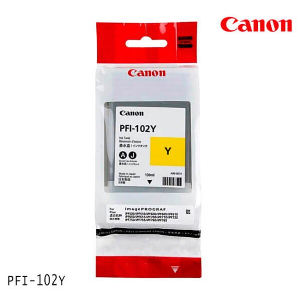 Cartucho de Tinta Canon PFI-102Y Yellow