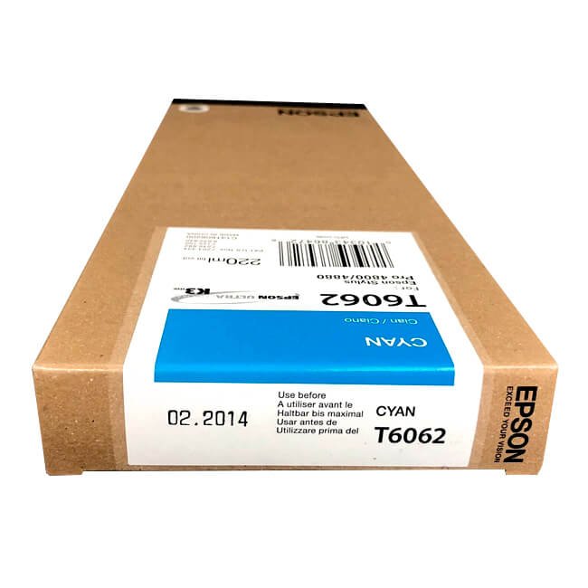 Tinta Epson T606200 original T6062 Cyan