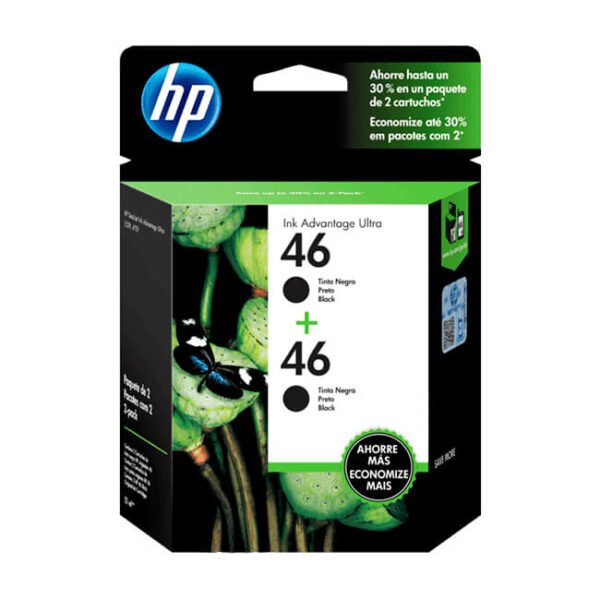 Tinta HP 46 original M0H61AL Negro Two Pack