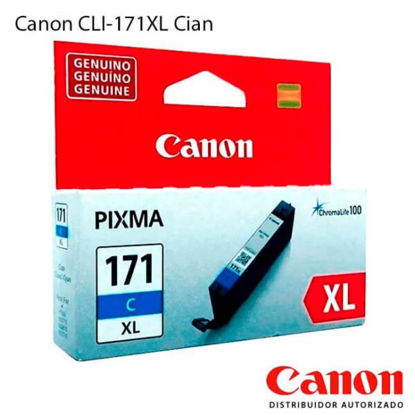 Cartucho de Tinta Canon CLI-171XL alta capacidad Cian
