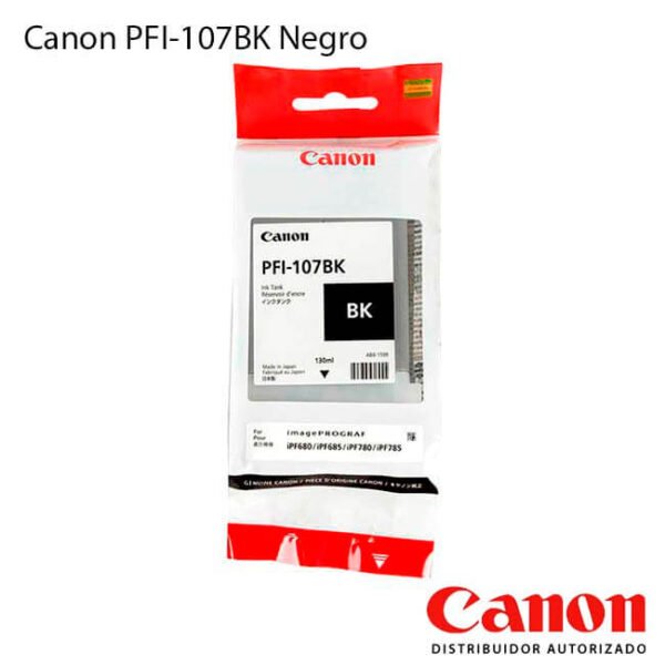 Cartucho de Tinta Canon PFI-107BK Negro