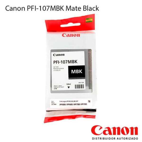 Cartucho de Tinta Canon PFI-107MBK Mate Black