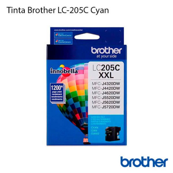 ▷ Tinta Brother LC205C Cyan 【 Cartucho Original 】