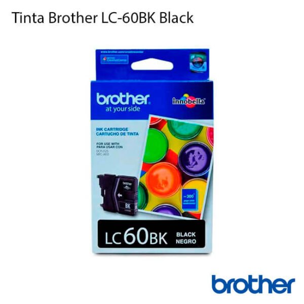 ▷ Tinta Brother LC60BK Negro 【 original 】