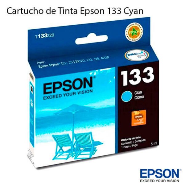 ▷ Cartucho de Tinta Epson 133 Cyan 【 original 】