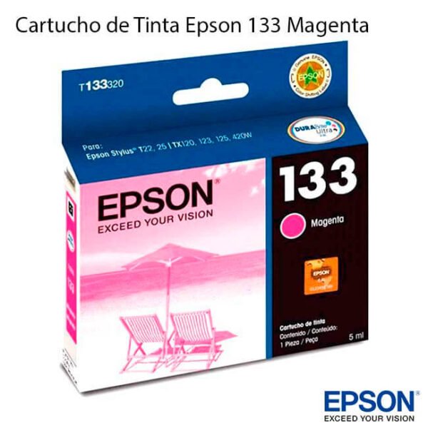 ▷ Cartucho de Tinta Epson 133 Magenta 【 original 】