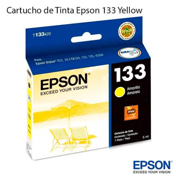 ▷ Cartucho de Tinta Epson 133 Amarillo 【 original 】