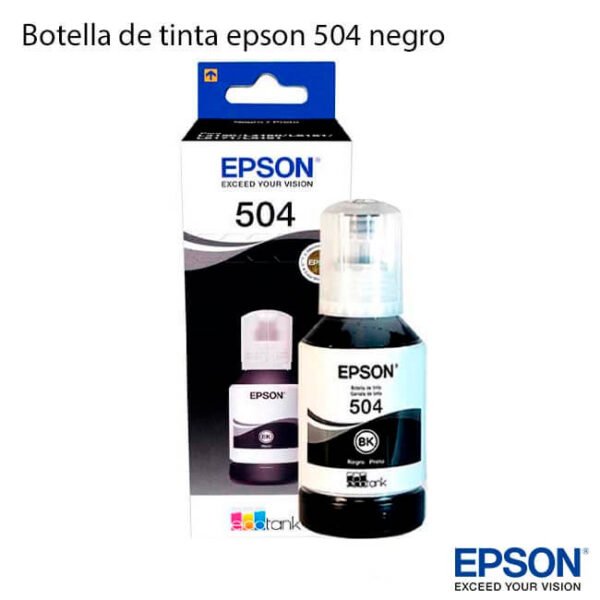 ▷ Botella de Tinta Epson 504 Negro 【 original 】