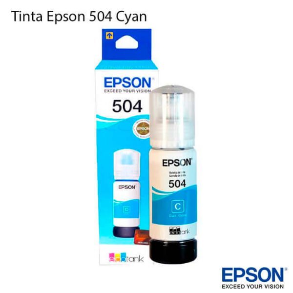 ▷ Botella de Tinta Epson 504 Cyan 【 original 】