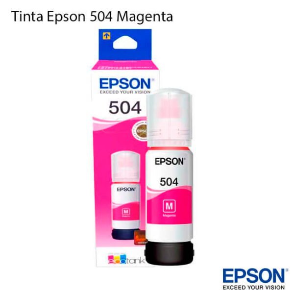▷ Botella de Tinta Epson 504 Magenta 【 original 】