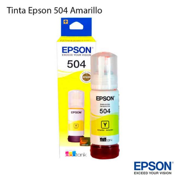 ▷ Botella de Tinta Epson 504 Amarillo【 original 】
