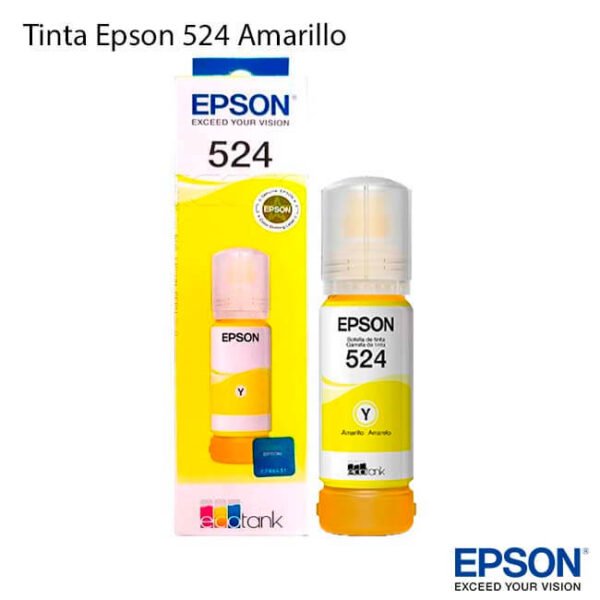 ▷ Botella de Tinta Epson 524 Amarillo 【 original 】