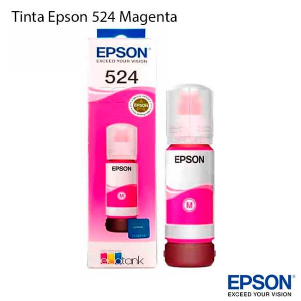 ▷ Botella de Tinta Epson 524 Magenta 【 original 】