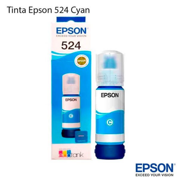▷ Botella de Tinta Epson 524 Cyan 【 original 】