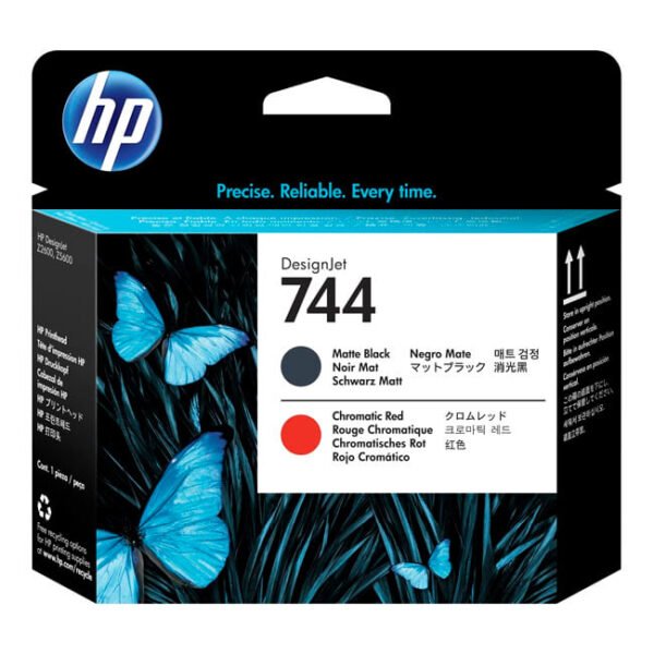 Cabezal HP F9J88A Matte Black, Chrom Red 744 original