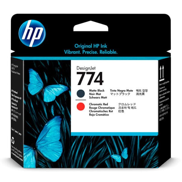 Cabezal HP P2V97A Mate Black, Chrom Red 774 original
