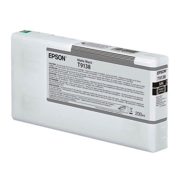 Tinta Epson T9138 original T913800 Negro Mate