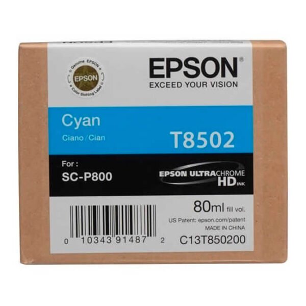 Tinta Epson T8502 original T850200 Cyan