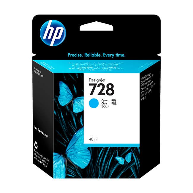 Tinta HP 728 original F9J63A Cyan