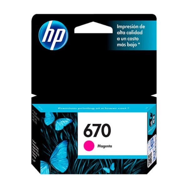 Tinta HP 670 original CZ115AL Magenta