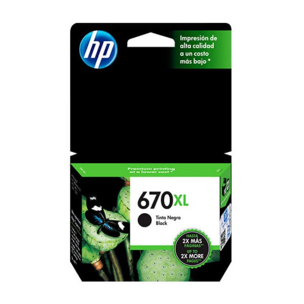 Tinta HP 670XL original CZ117AL Black