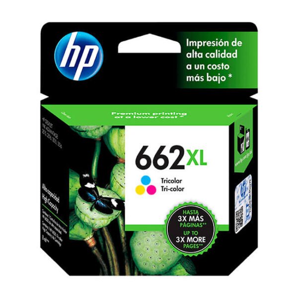 Tinta HP 662XL original CZ106AL Tricolor
