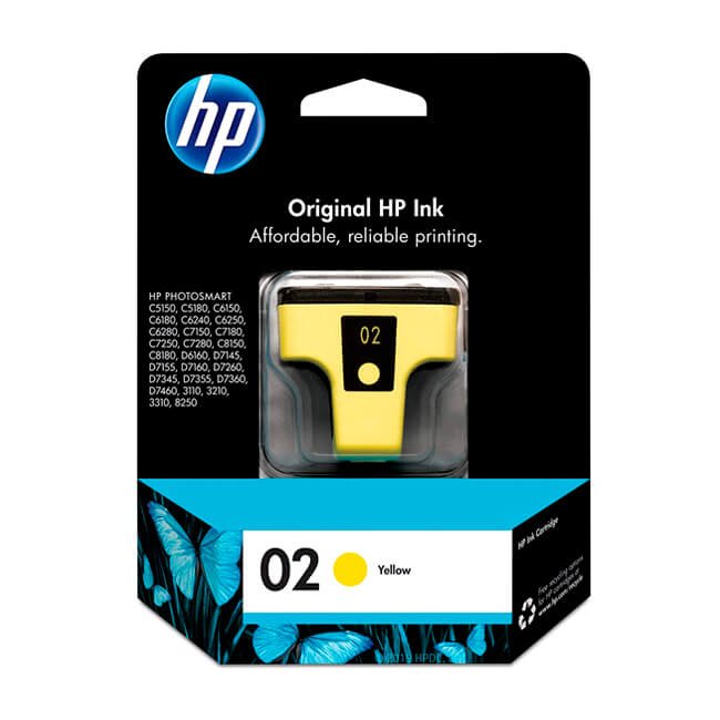 Tinta HP 02 original C8773WL Yellow