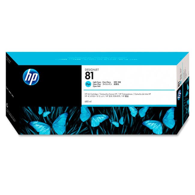 Tinta HP 81 original C4934A Lt Cyan