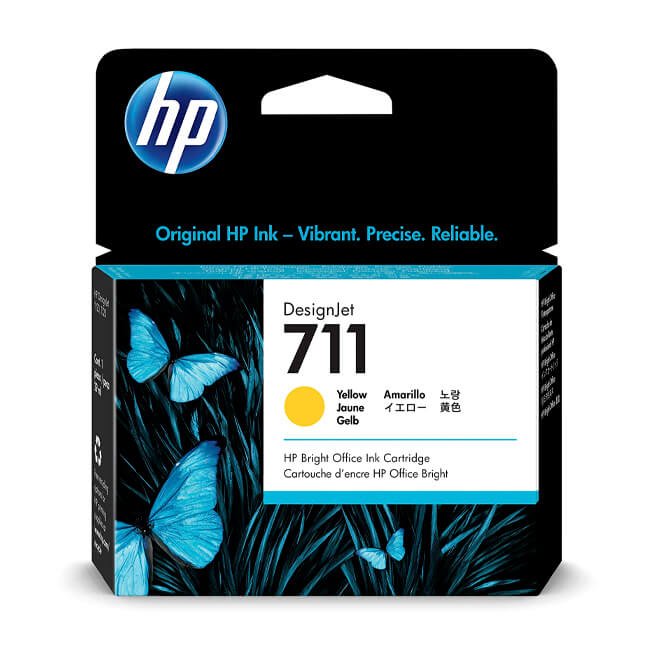 Tinta HP 711 original CZ132A Yellow Dgj