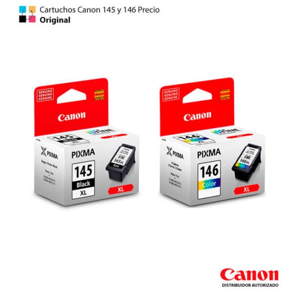 Cartuchos Canon 145 y 146 Precio | Negro y Tricolor | Original ✓