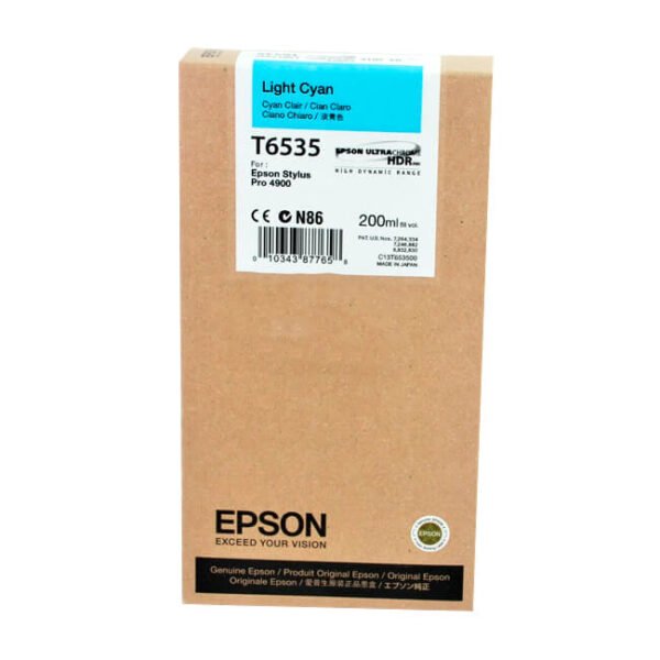 Tinta Epson T653500 original T6535 Light Cian