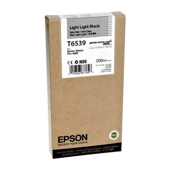 Tinta Epson T653900 original T6539 Ligth Ligth Black