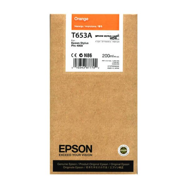Tinta Epson T653A00 original T653A Orange