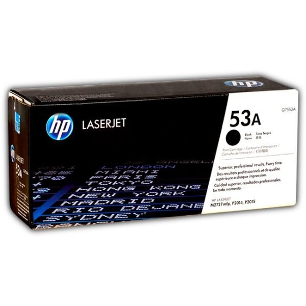 Toner HP LaserJet p2015, m2727 Q7553A 53A Negro