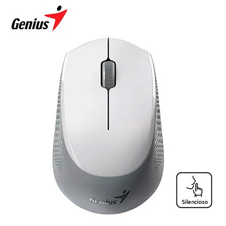 MOUSE GENIUS DUAL WIRELESS/BT NX-8000S BT BLUEEYE SILENT ERGONOMICO WHITE/GREY (31030034400)