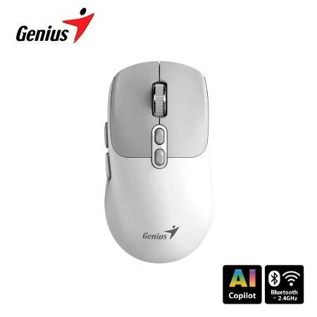 MOUSE GENIUS DUAL WIRELESS/BT NX-8080S BT AI COPILOT 7-BOT SILENT WHITE (31030042401)
