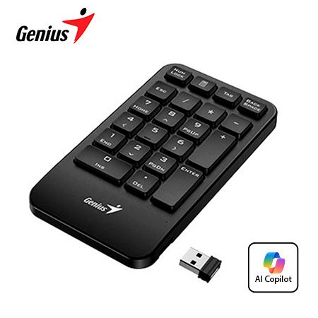 TECLADO NUMERICO GENIUS NUMPAD 1000 AI COPILOT WIRELESS SILENT BLACK (31320003400)