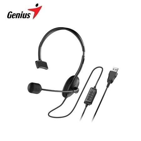 AUDIFONO C/MICROF. GENIUS HS-100U MONO USB-A BLACK (31710027400)