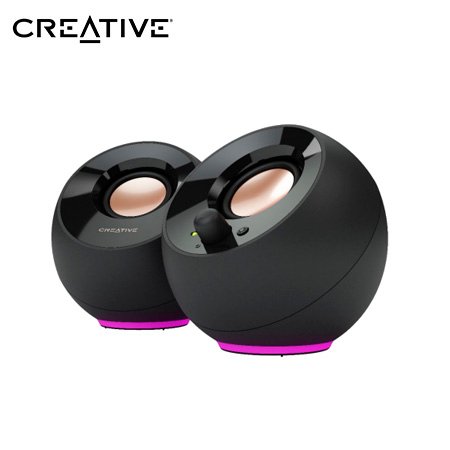 PARLANTE CREATIVE PEBBLE SE RGB 2.0 4.4W / 8.8W 3.5MM USB-POWER BLACK (51MF1725AA000)