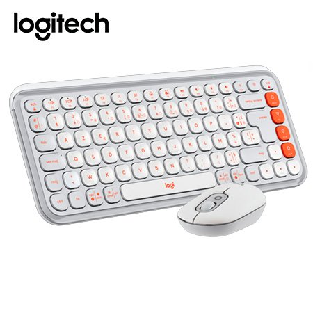 TECLADO LOGITECH + MOUSE POP ICON BLUETOOTH/WIRELESS/COPILOT/WHITE (920-013055)