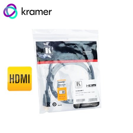 CABLE HDMI KRAMER C-HM/HM-3 DE ALTA VELOCIDAD (MALE-MALE) 3FT – 0.9M (97-0101003)