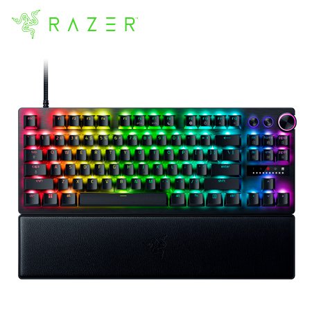 TECLADO RAZER HUNTSMAN V3 PRO TKL  OPTO MECHANICAL SWTICH ANALOGO US CHROMA BLACK (RZ03-04980200-R3U1)