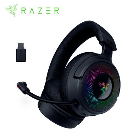 AUDIFONO C/MICROF. RAZER KRAKEN V4 70H WIRELESS / BT / USB-A THX 9 ZONAS CHROMA BLACK (RZ04-05170100-R3U1)